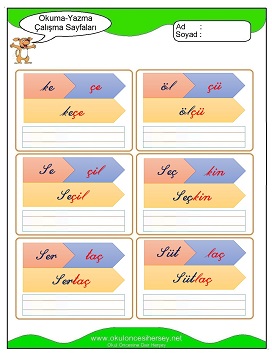 ç sesi Çalışma Sayfaları